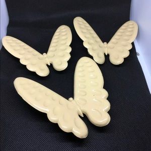SOLD **Set of 4 Burwood beige 3D butterflies